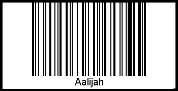 Barcode des Vornamen Aalijah