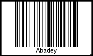 Barcode des Vornamen Abadey