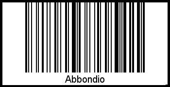 Abbondio als Barcode und QR-Code