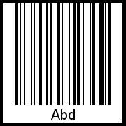 Barcode des Vornamen Abd