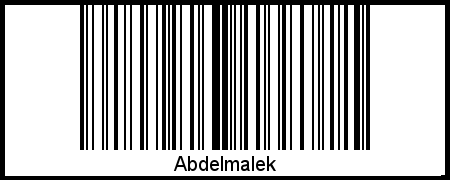 Interpretation von Abdelmalek als Barcode