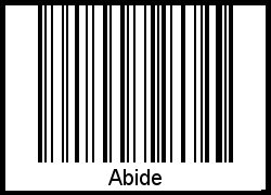 Interpretation von Abide als Barcode