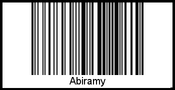 Interpretation von Abiramy als Barcode