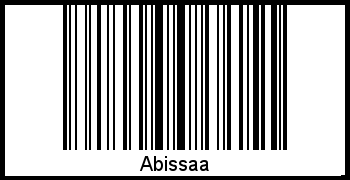 Barcode des Vornamen Abissaa