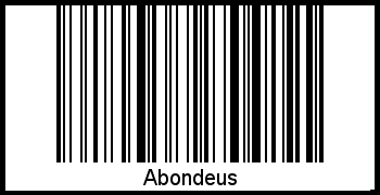 Interpretation von Abondeus als Barcode