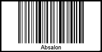 Der Voname Absalon als Barcode und QR-Code