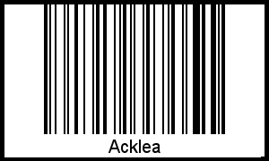 Barcode-Foto von Acklea