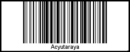 Interpretation von Acyutaraya als Barcode