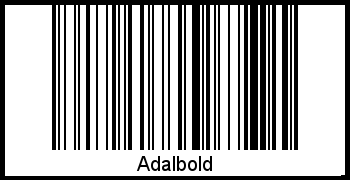 Der Voname Adalbold als Barcode und QR-Code