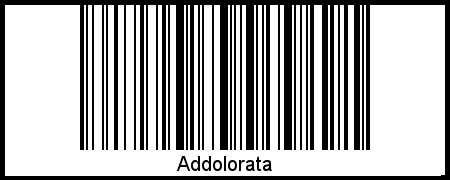 Der Voname Addolorata als Barcode und QR-Code