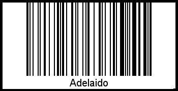 Der Voname Adelaido als Barcode und QR-Code