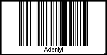 Interpretation von Adeniyi als Barcode