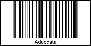 Interpretation von Adeodata als Barcode