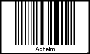 Adhelm als Barcode und QR-Code