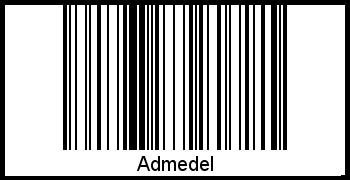 Der Voname Admedel als Barcode und QR-Code