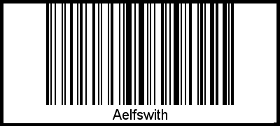 Barcode des Vornamen Aelfswith