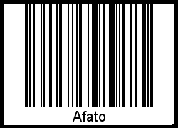 Der Voname Afato als Barcode und QR-Code