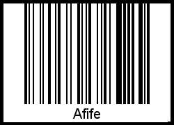 Interpretation von Afife als Barcode