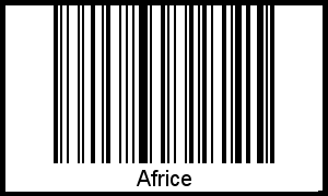 Interpretation von Africe als Barcode