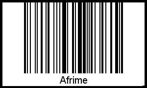 Barcode des Vornamen Afrime