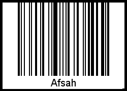 Interpretation von Afsah als Barcode