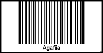 Barcode des Vornamen Agafiia