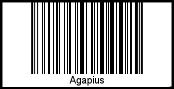 Der Voname Agapius als Barcode und QR-Code