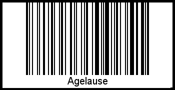 Der Voname Agelause als Barcode und QR-Code