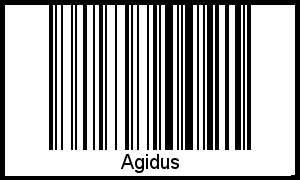 Der Voname Agidus als Barcode und QR-Code