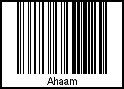 Der Voname Ahaam als Barcode und QR-Code