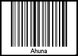 Interpretation von Ahuna als Barcode