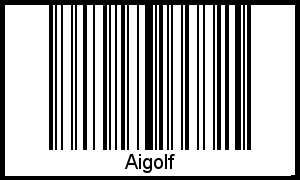 Barcode des Vornamen Aigolf