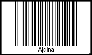 Barcode des Vornamen Ajdina