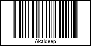 Interpretation von Akaldeep als Barcode