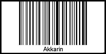 Der Voname Akkarin als Barcode und QR-Code