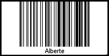 Alberte als Barcode und QR-Code