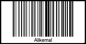 Barcode des Vornamen Alikemal