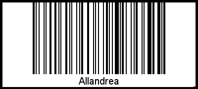 Barcode des Vornamen Allandrea