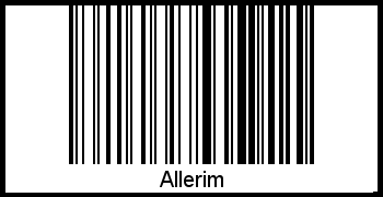 Allerim als Barcode und QR-Code