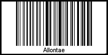 Allontae als Barcode und QR-Code