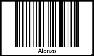 Barcode des Vornamen Alonzo