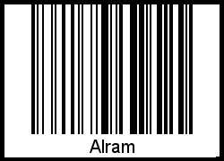 Barcode des Vornamen Alram