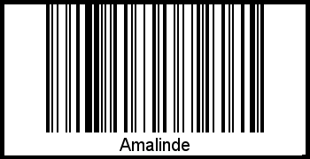 Barcode des Vornamen Amalinde