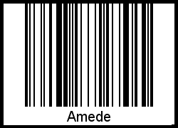 Barcode des Vornamen Amede