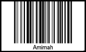 Interpretation von Amimah als Barcode