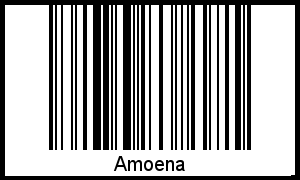 Amoena als Barcode und QR-Code