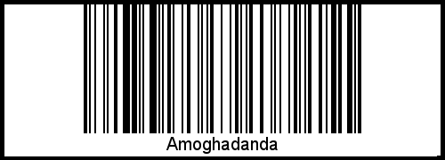 Interpretation von Amoghadanda als Barcode