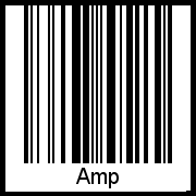 Der Voname Amp als Barcode und QR-Code