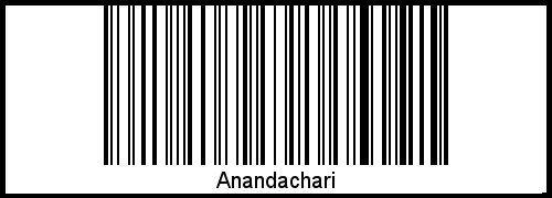 Interpretation von Anandachari als Barcode