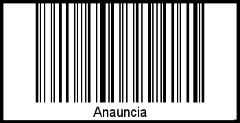 Der Voname Anauncia als Barcode und QR-Code